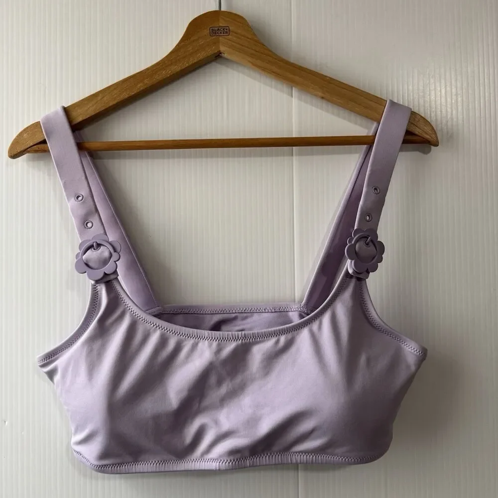 Kate Spade New York Swim Bikini Top Frozen Lilac Size L Women’s